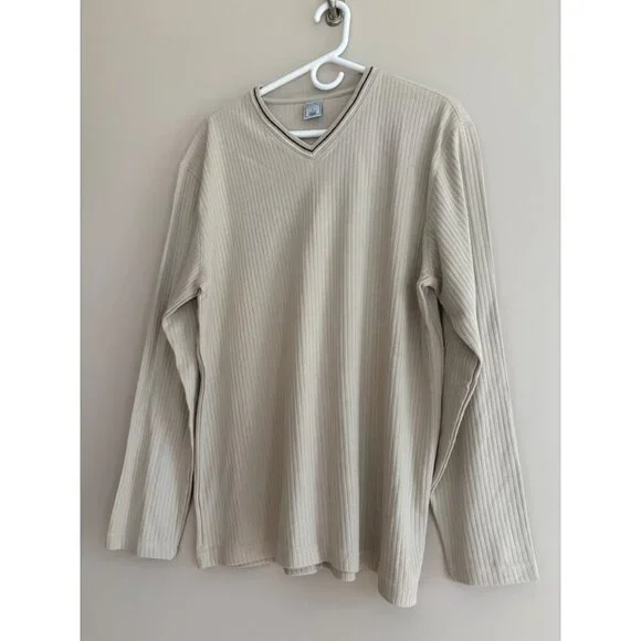 Old Navy Vintage Y2K Ribbed V-Neck Long Sleeve Sweater (Men’s L) NWT - Picture 3 of 11